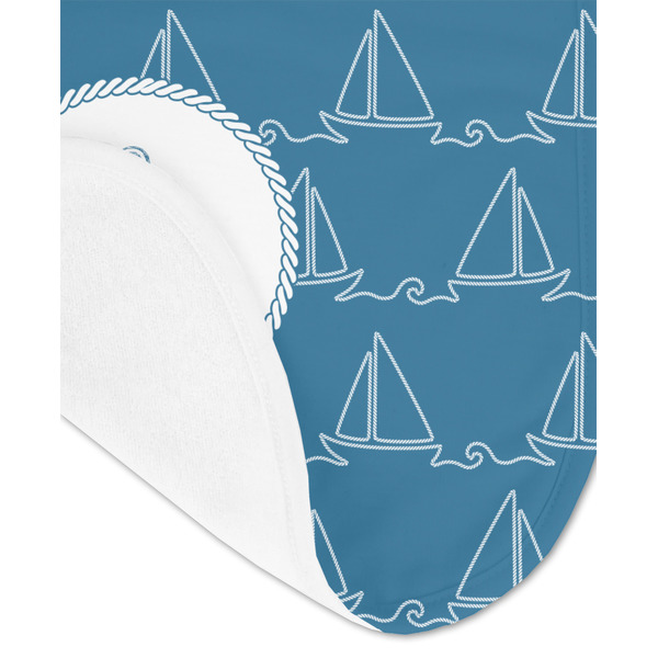 Rope Sail Boats Baby Bib - AFT detail