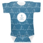 Rope Sail Boats Baby Bodysuit 6-12 (Personalized)