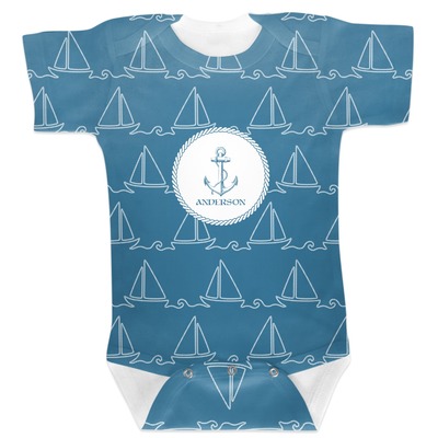 Rope Sail Boats Baby Bodysuit (Personalized)