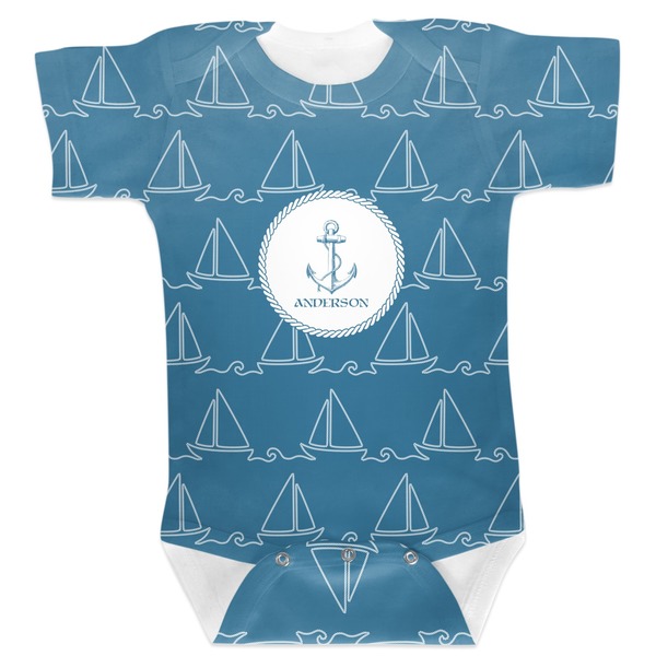 Custom Rope Sail Boats Baby Bodysuit 0-3 (Personalized)