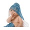 Rope Sail Boats Baby Hooded Towel on Child