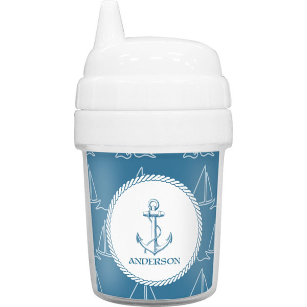 Custom Rope Sail Boats Baby Sippy Cup (Personalized)