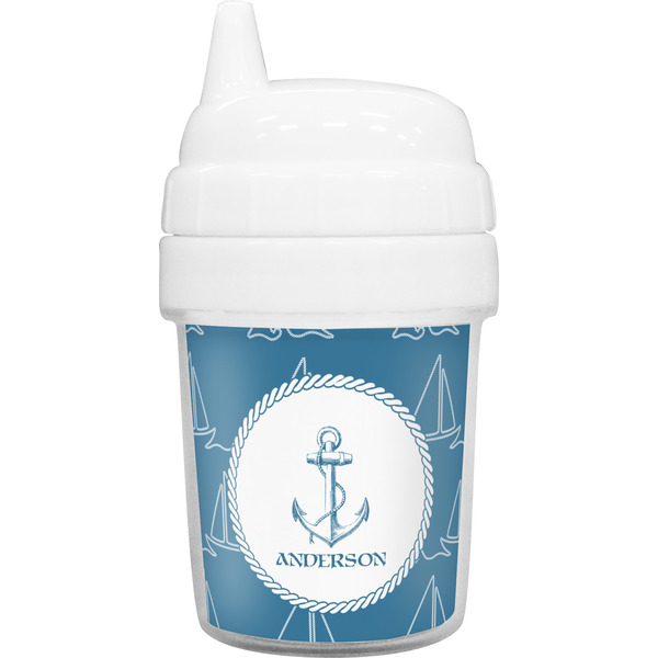 Custom Rope Sail Boats Baby Sippy Cup (Personalized)