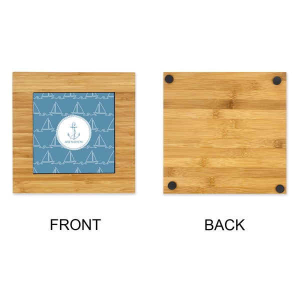 Rope Sail Boats Bamboo Trivet with 6" Tile - APPROVAL