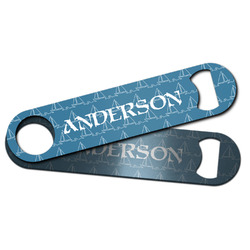 Personalised Any Name Banner Stainless Steel Bar Blade Bottle Speed Opener 
