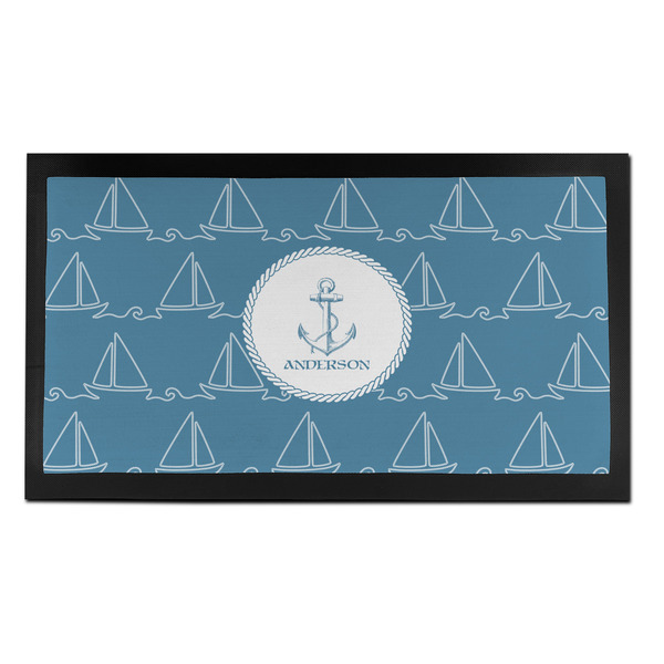 Custom Rope Sail Boats Bar Mat - Small (Personalized)