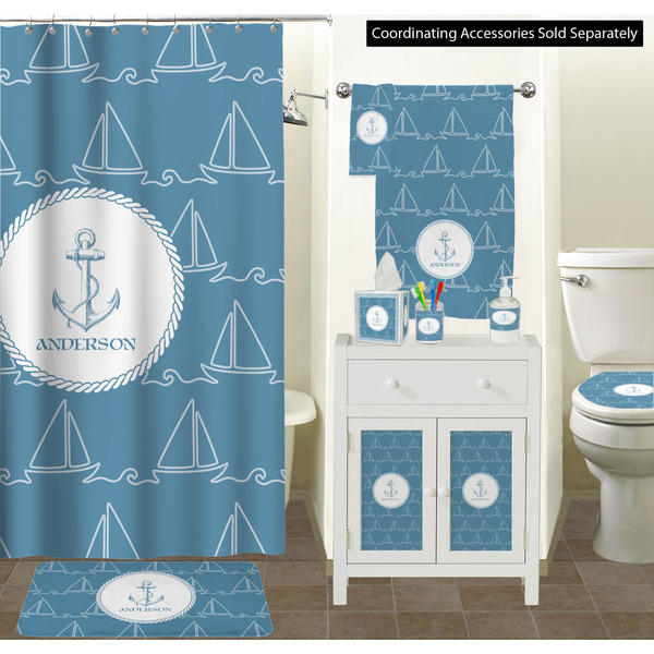 Rope Sail Boats Bathroom Scene