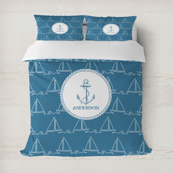 Rope Sail Boats Duvet Cover (Personalized)