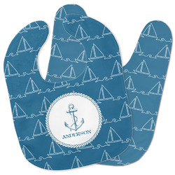 Rope Sail Boats Baby Bib w/ Name or Text