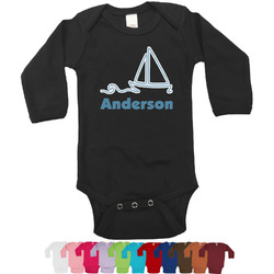 Rope Sail Boats Long Sleeves Bodysuit - 12 Colors (Personalized)