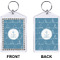 Rope Sail Boats Bling Keychain (Front + Back)