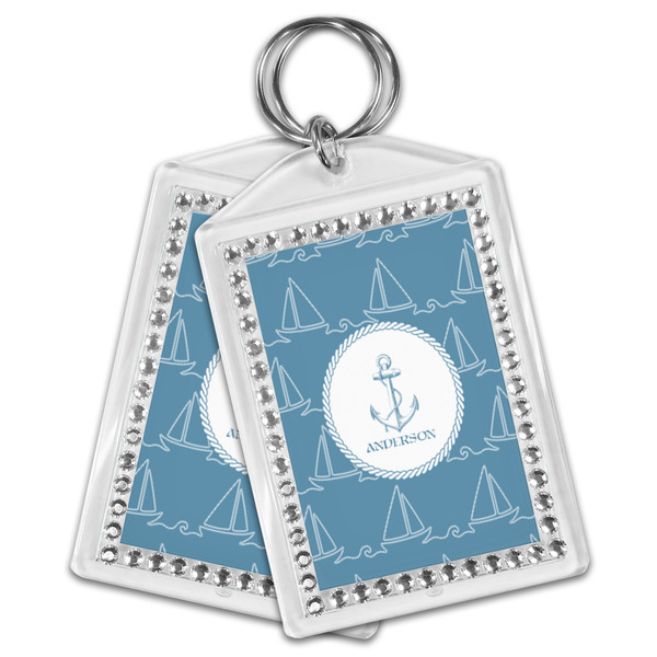 Rope Sail Boats Bling Keychain - MAIN