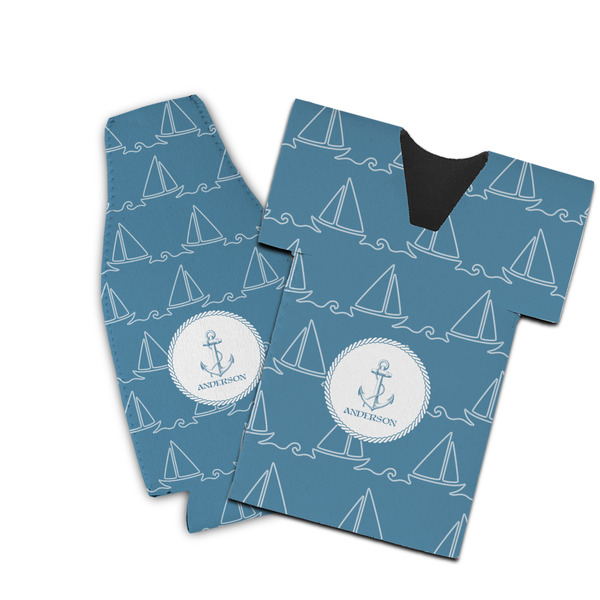 Custom Rope Sail Boats Bottle Cooler (Personalized)