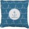 Rope Sail Boats Faux-Linen Throw Pillow 18" (Personalized)