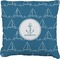 Rope Sail Boats Burlap Pillow 22"