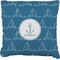 Rope Sail Boats Faux-Linen Throw Pillow 20" (Personalized)