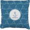 Rope Sail Boats Faux-Linen Throw Pillow 26" (Personalized)