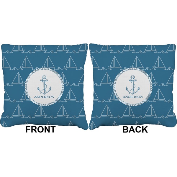 Rope Sail Boats Burlap Pillow Approval