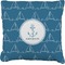 Rope Sail Boats Burlap Pillow (Personalized)