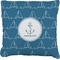 Rope Sail Boats Faux-Linen Throw Pillow (Personalized)