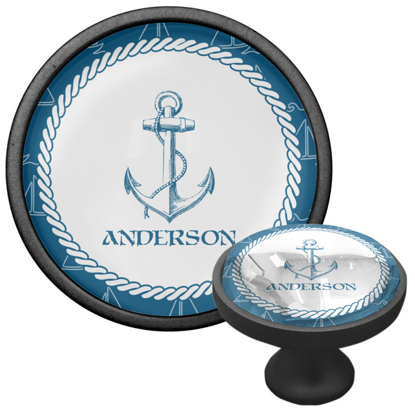 Rope Sail Boats Cabinet Knob - Black - Multi Angle