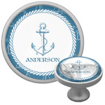 Rope Sail Boats Cabinet Knob (Silver) (Personalized)