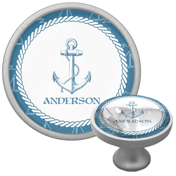 Custom Rope Sail Boats Cabinet Knob (Silver) (Personalized)