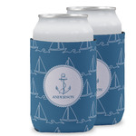 Rope Sail Boats Can Cooler (12 oz) w/ Name or Text