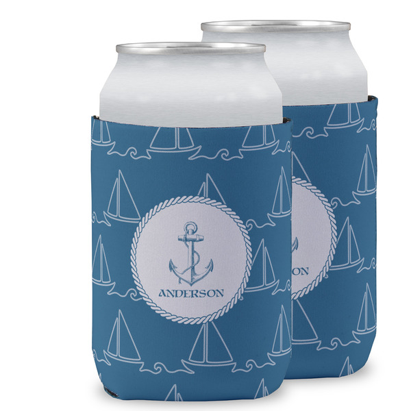Custom Rope Sail Boats Can Cooler (12 oz) w/ Name or Text