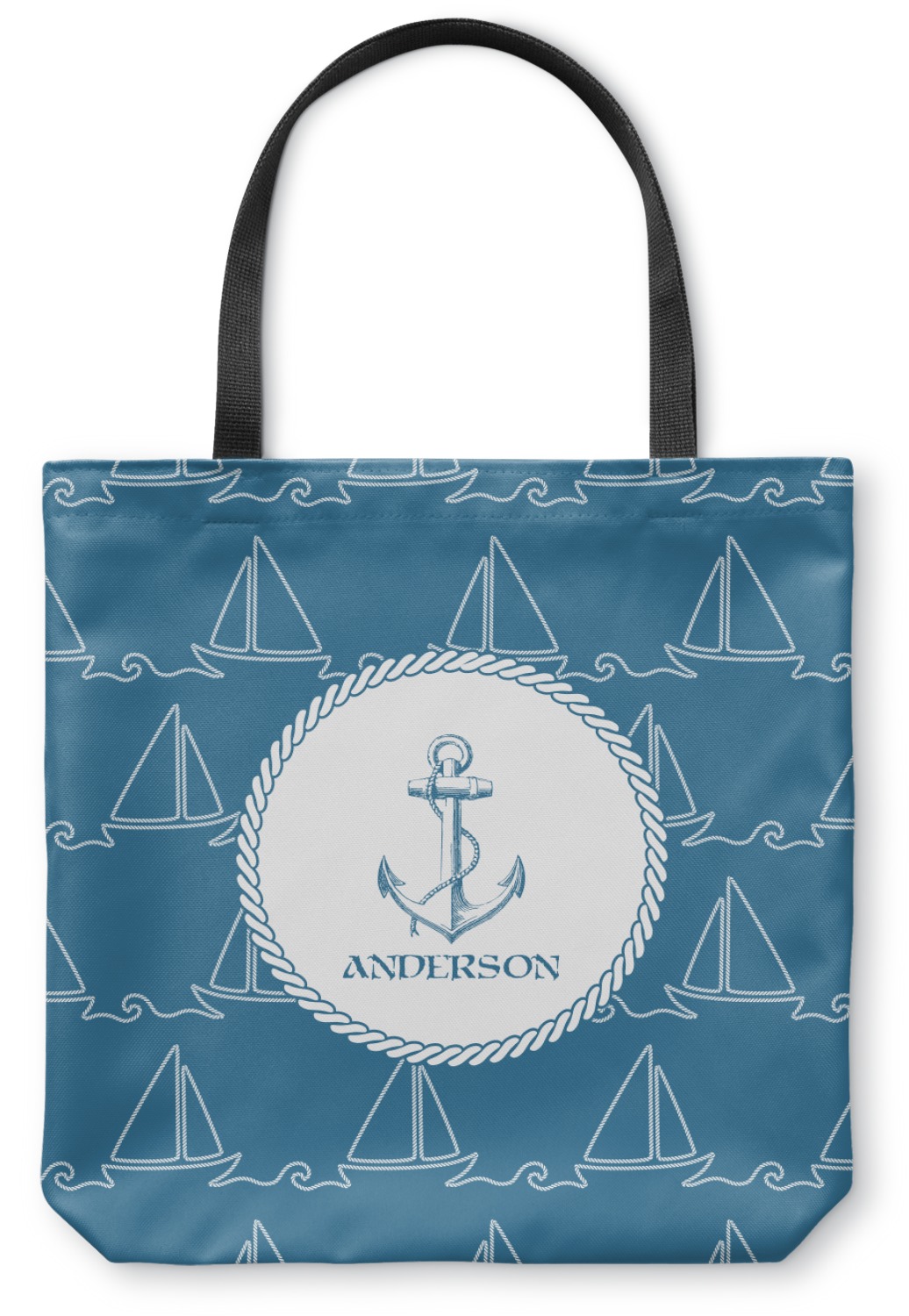 Rope Sail Boats Canvas Tote Bag (Personalized) - YouCustomizeIt