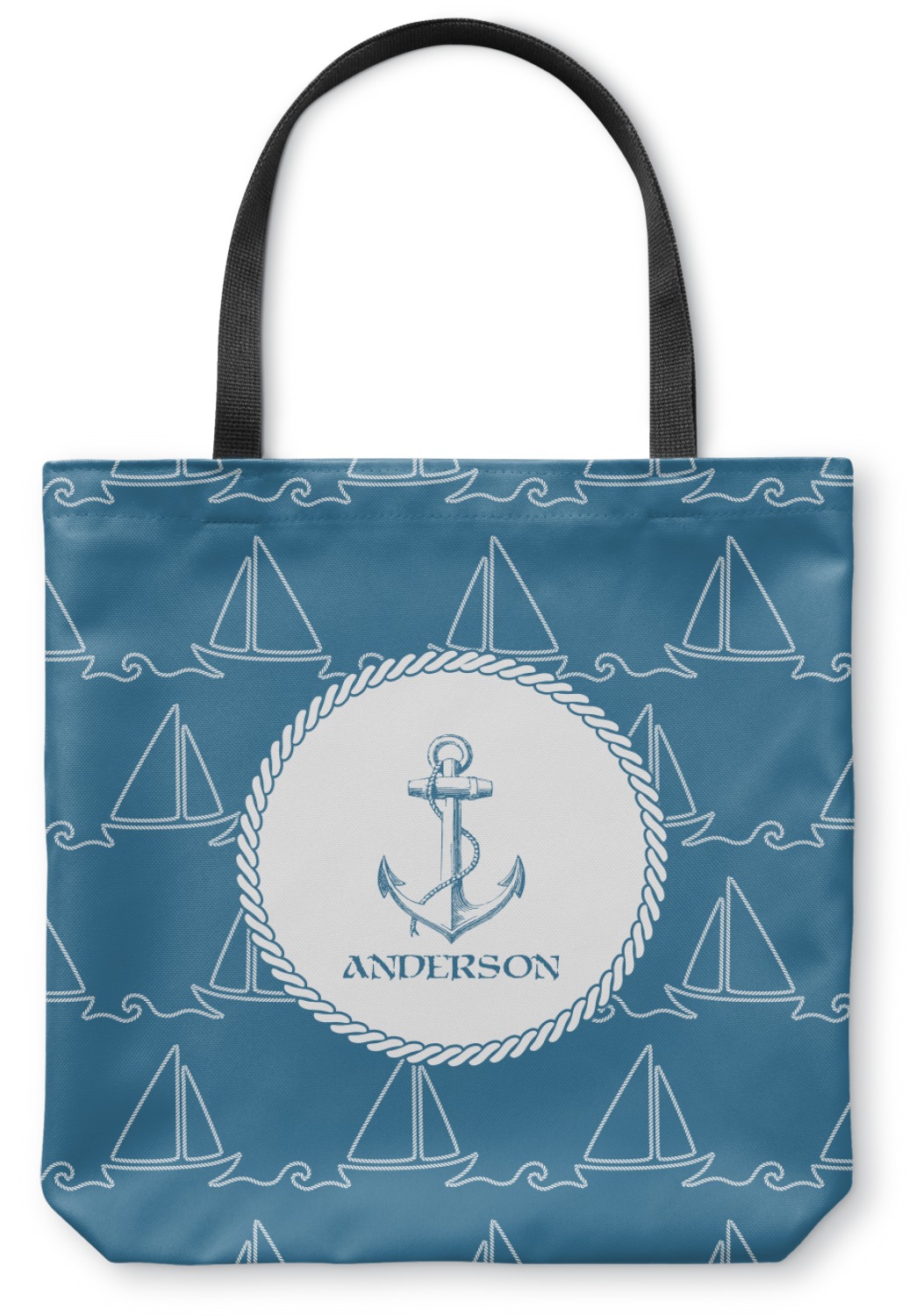 Custom Rope Sail Boats Canvas Tote Bag (Personalized) YouCustomizeIt
