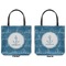 Rope Sail Boats Canvas Tote - Front and Back