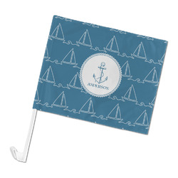 Rope Sail Boats Car Flag - Large (Personalized)