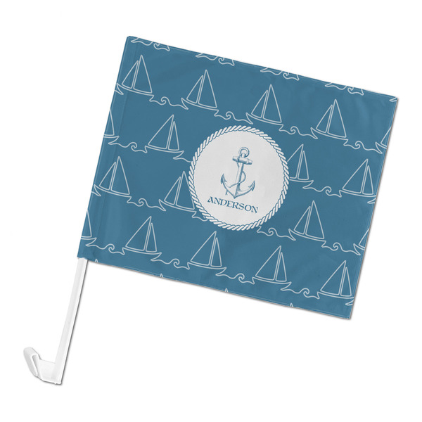 Custom Rope Sail Boats Car Flag - Large (Personalized)