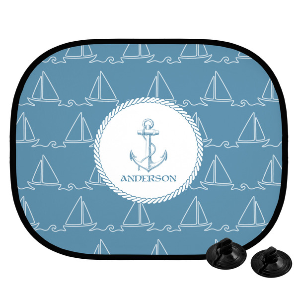 Custom Rope Sail Boats Car Side Window Sun Shade (Personalized)