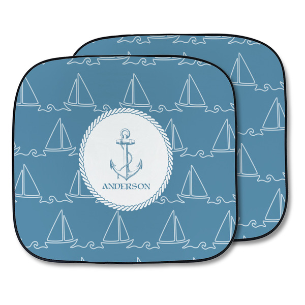 Custom Rope Sail Boats Car Sun Shade - Two Piece (Personalized)