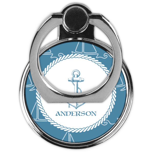 Rope Sail Boats Cell Phone Ring Stand & Holder - Front (Collapsed)