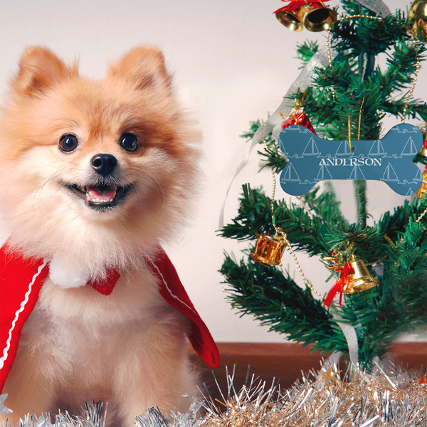 Rope Sail Boats Ceramic Flat Ornament - Bone (LIFESTYLE)