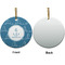 Rope Sail Boats Ceramic Flat Ornament - Circle Front & Back (APPROVAL)