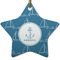 Rope Sail Boats Star Ceramic Ornament w/ Name or Text