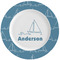Rope Sail Boats Ceramic Dinner Plates (Set of 4) (Personalized)