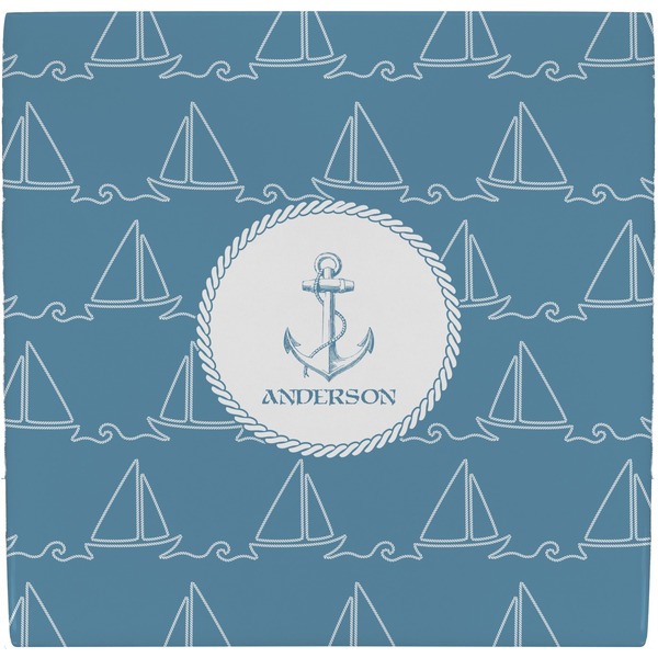 Custom Rope Sail Boats Ceramic Tile Hot Pad (Personalized)
