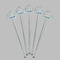 Rope Sail Boats Clear Plastic 7" Stir Stick - Round - Fan View