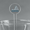 Rope Sail Boats 7" Round Plastic Stir Sticks - Clear (Personalized)