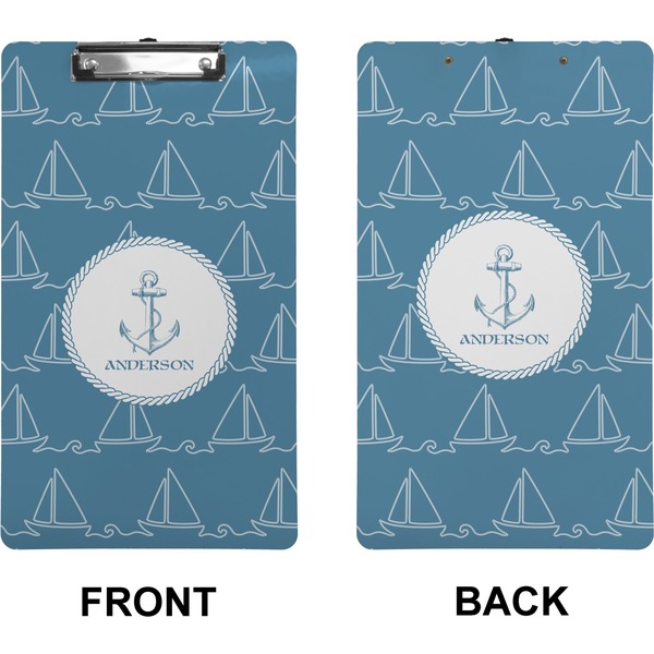 Rope Sail Boats Clipboard (Legal) (Front + Back)