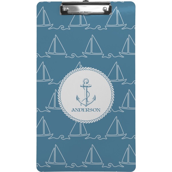 Custom Rope Sail Boats Clipboard (Legal Size) (Personalized)