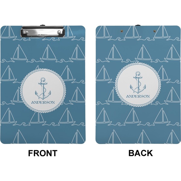 Rope Sail Boats Clipboard (Letter) (Front + Back)