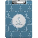 Rope Sail Boats Clipboard (Personalized)