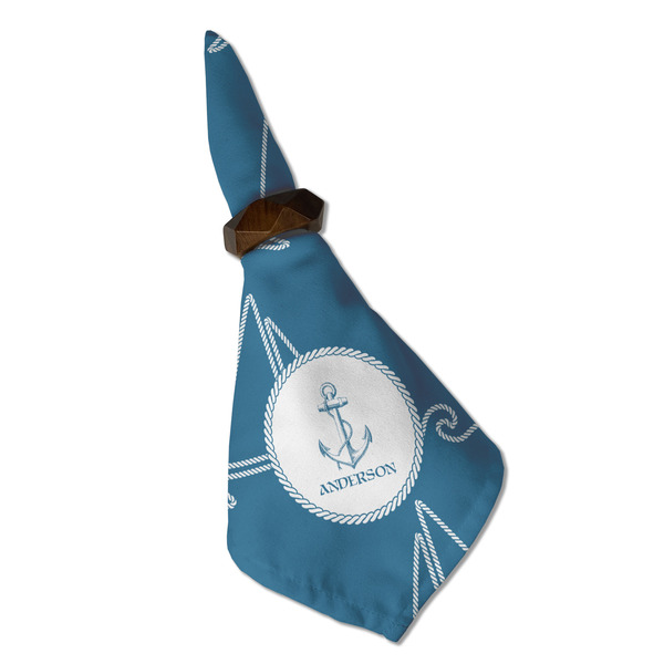 Rope Sail Boats Cloth Napkins - Personalized Dinner (Folded in Ring) (MAIN)