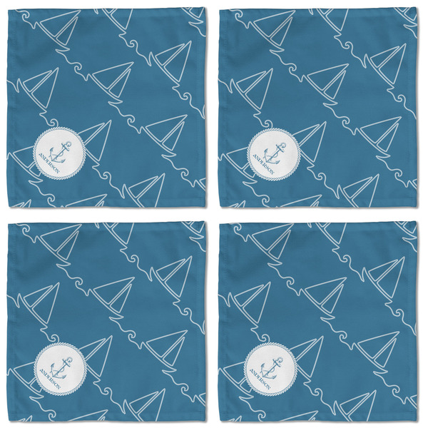 Rope Sail Boats Cloth Napkins - Personalized Lunch (APPROVAL) Set of 4